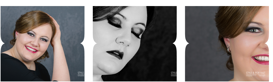 smokey Eyes und rote Lippen