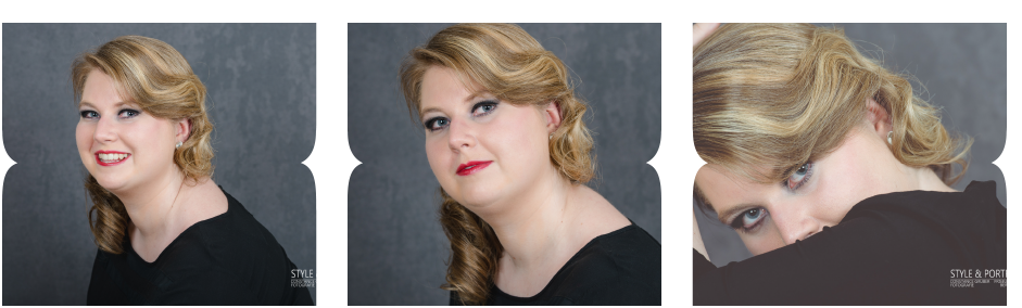 smokey Eyes und rote Lippen