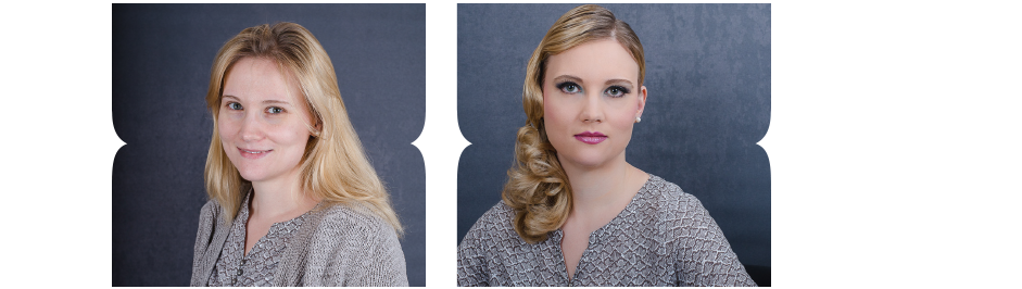 smokey Eyes und rote Lippen