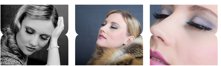smokey Eyes und rote Lippen